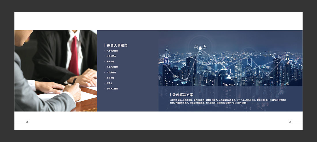 北京萬(wàn)古人力資源公司宣傳冊(cè)，精裝畫冊(cè)設(shè)計(jì)-5