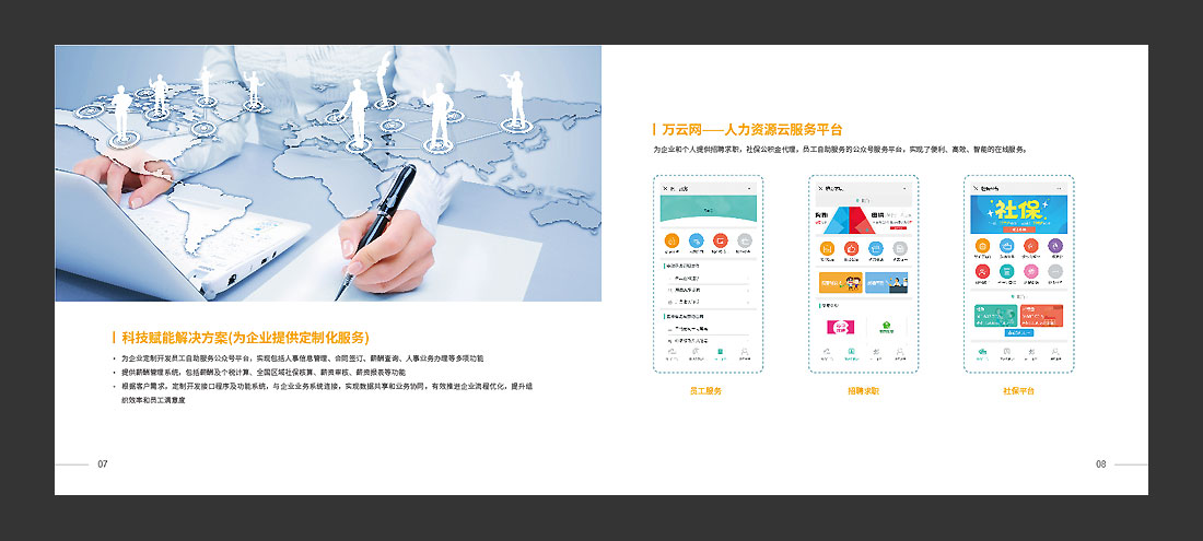北京萬(wàn)古人力資源公司宣傳冊(cè)，精裝畫冊(cè)設(shè)計(jì)-6